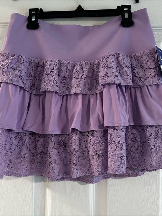 JoyLab Dresses & Skirts - Joylab Viral Lilac Tiered Lace Ruffle Mini Active Golf Lounge Skirt - Women